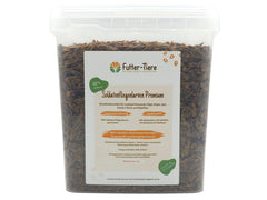 Soldatenfliegenlarven getrocknet Premium 2 kg im 5,5 Liter Eimer